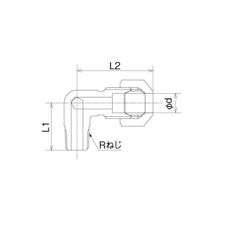 OF-446 銅管用継手(Φ8用エルボ) オンダ製作所 ねじサイズR1/4 OF OF-446 銅管用継手(Φ8用エルボ) オンダ製作所 ねじサイズR1/4 OF