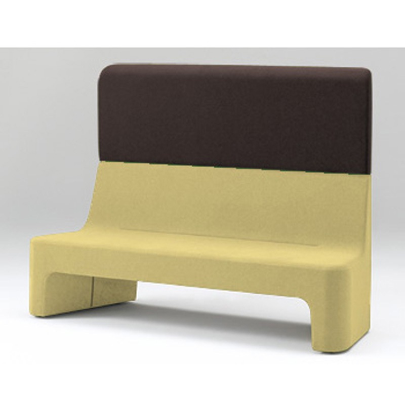 LAZ-233GZ-Y9K1 カコミ ハイバックソファ<配送時組立サービス付> イトーキ 高さ1330mm幅1910mm奥行605mm  LAZ-233GZ-Y9K1