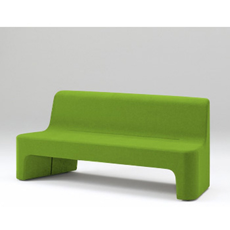 LAZ-223GZ-Q3 カコミ ソファ<配送時組立サービス付> イトーキ リーフグリーン色 高さ795mm幅1910mm奥行605mm  LAZ-223GZ-Q3