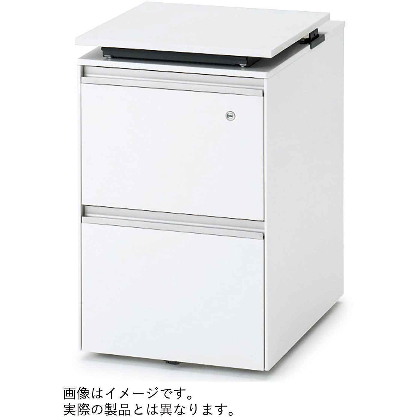 JF046MECSKBW961 インクルード レベルアップワゴンA4・2段 ダイヤル錠 キャスターロック付<配送時組立サービス付> 1台 イトーキ 【通販モノタロウ】