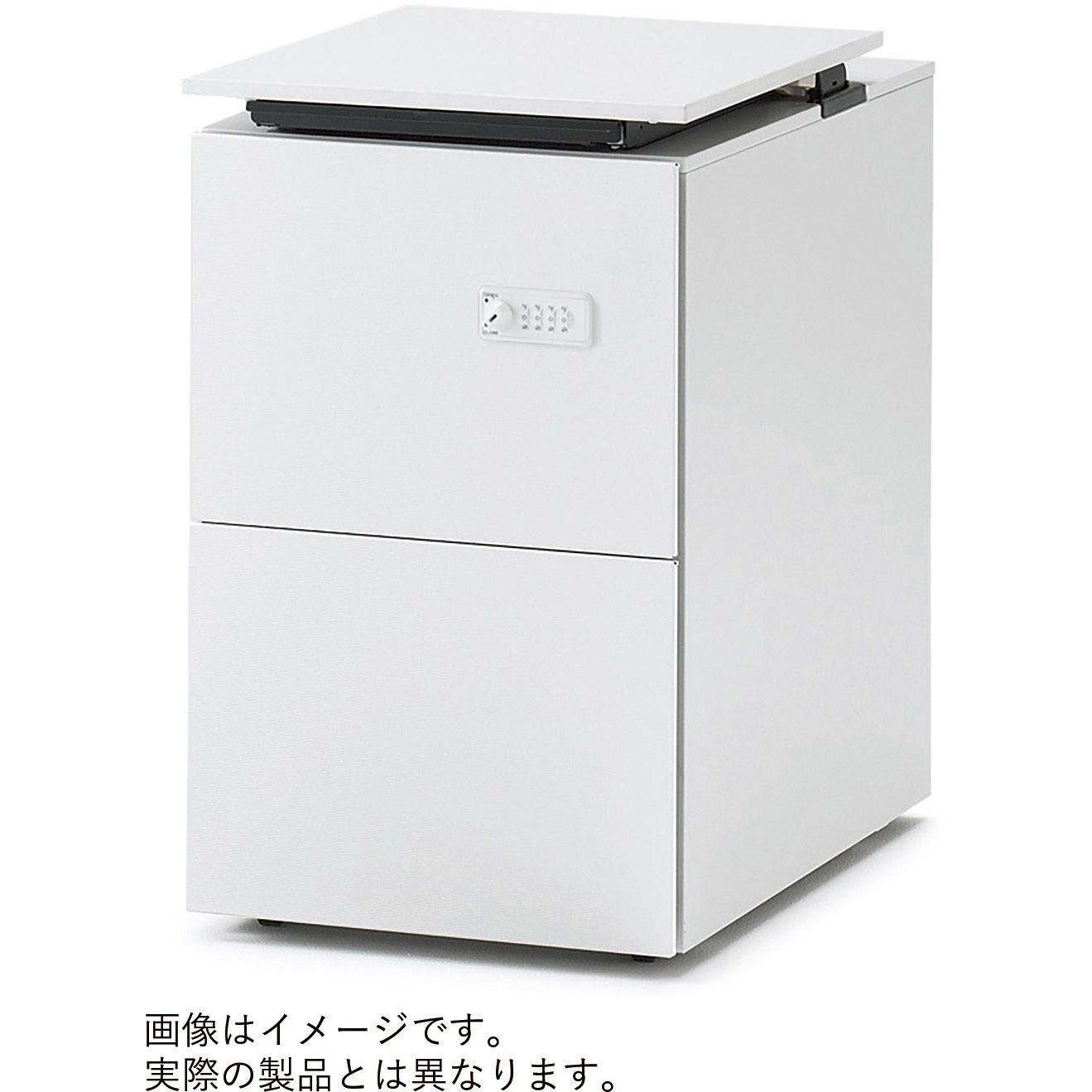 JM-046MEC-W971 インステート レベルアップワゴンA4・2段 シリンダー錠<配送時組立サービス付> イトーキ 幅407mm奥行590mm高さ650mm  JM-046MEC-W971