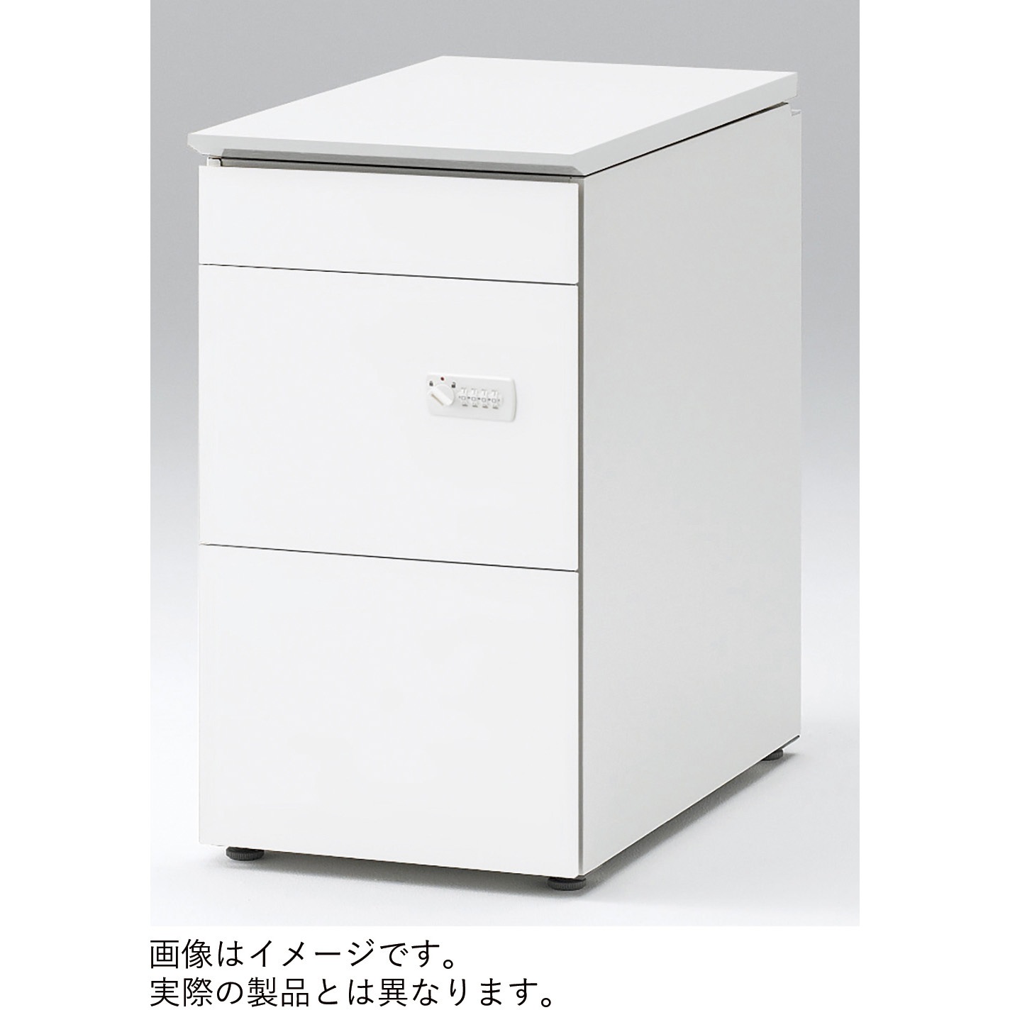 JM-047LCZ-AWL インステート デスク脇机 平エッジ ゼロリセットダイヤル錠<配送時組立サービス付> イトーキ 幅400mm奥行707mm高さ720mm  JM-047LCZ-AWL