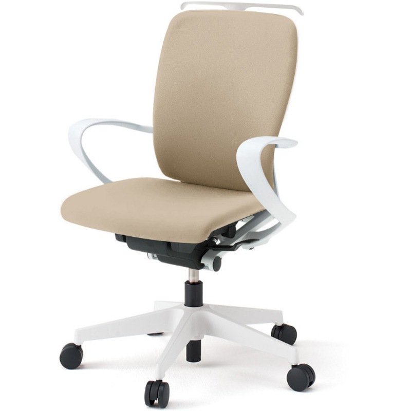 KF-436DLHWWK6 フルゴチェア ハイバック 固定肘 ハンガー ビニールレザーDL ナイロンキャスター<配送時組立サービス付> 1台 イトーキ 【通販モノタロウ】