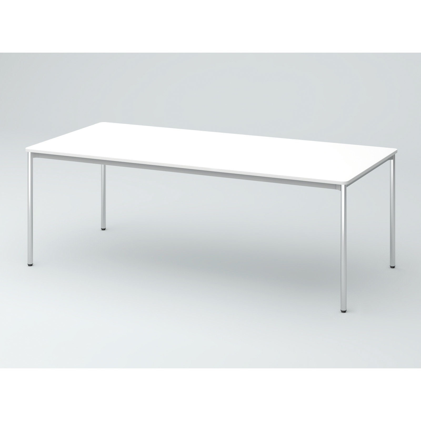 DCW-219HNRPA1PW オリゴテーブル ホワイトボード天板 角型 2100×900 4本丸脚(メッキ脚)<配送時組立サービス付> 1台 イトーキ 【通販モノタロウ】