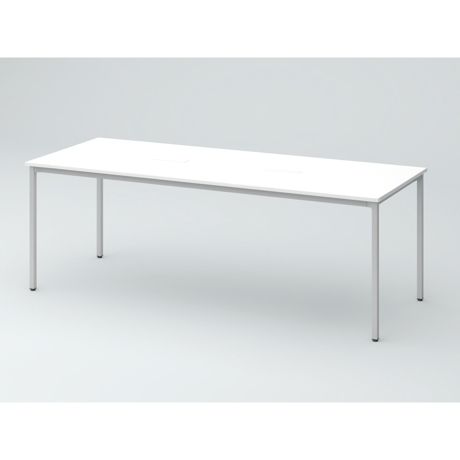 DCW-217HHSTA1ZW オリゴテーブル ホワイトボード天板(配線キャップ) 角型 2100×750 4本角脚<配送時組立サービス付> 1台 イトーキ 【通販モノタロウ】