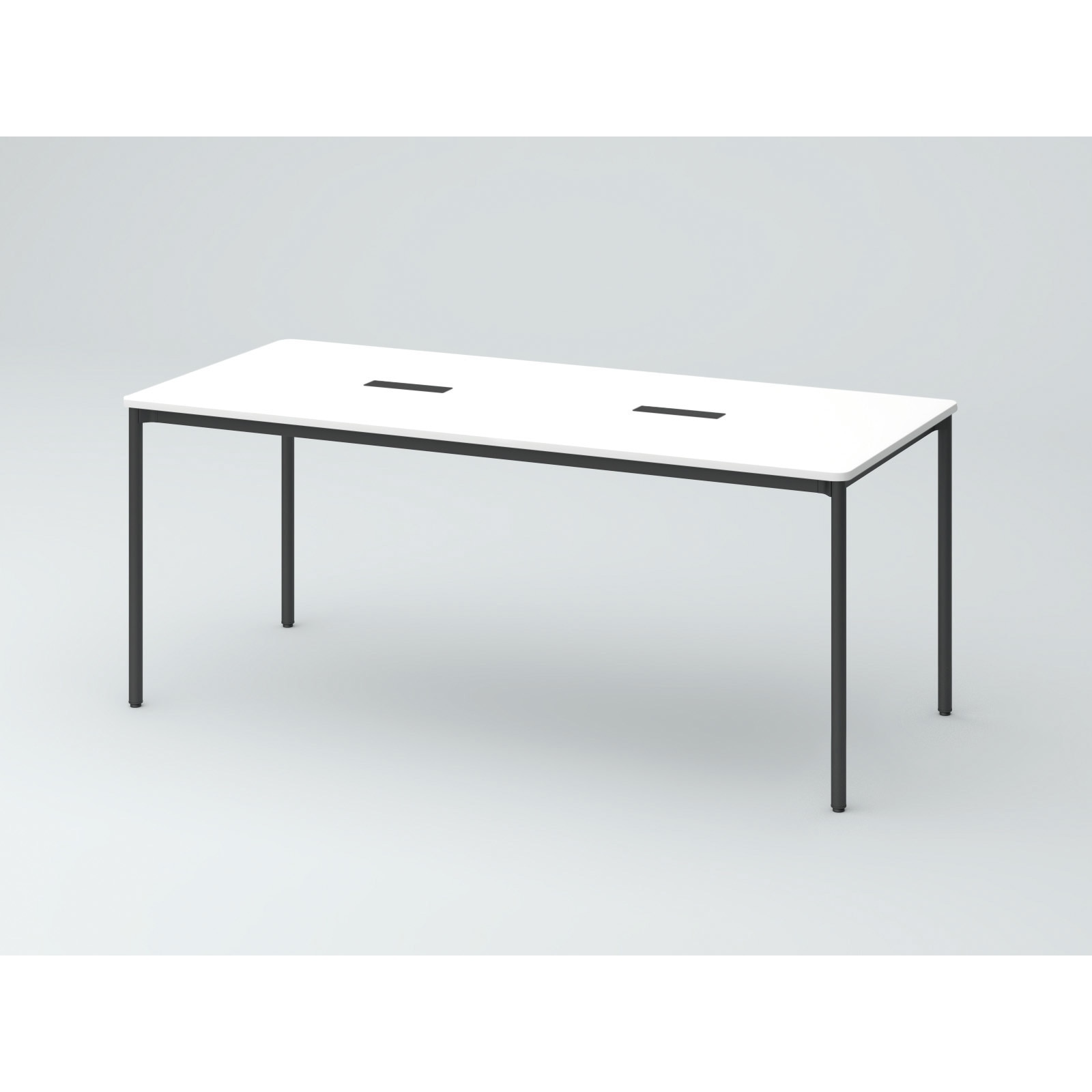 DCW-187HHRTA1TW オリゴテーブル ホワイトボード天板(配線キャップ) 角型 1800×750 4本丸脚<配送時組立サービス付> 1台 イトーキ 【通販モノタロウ】