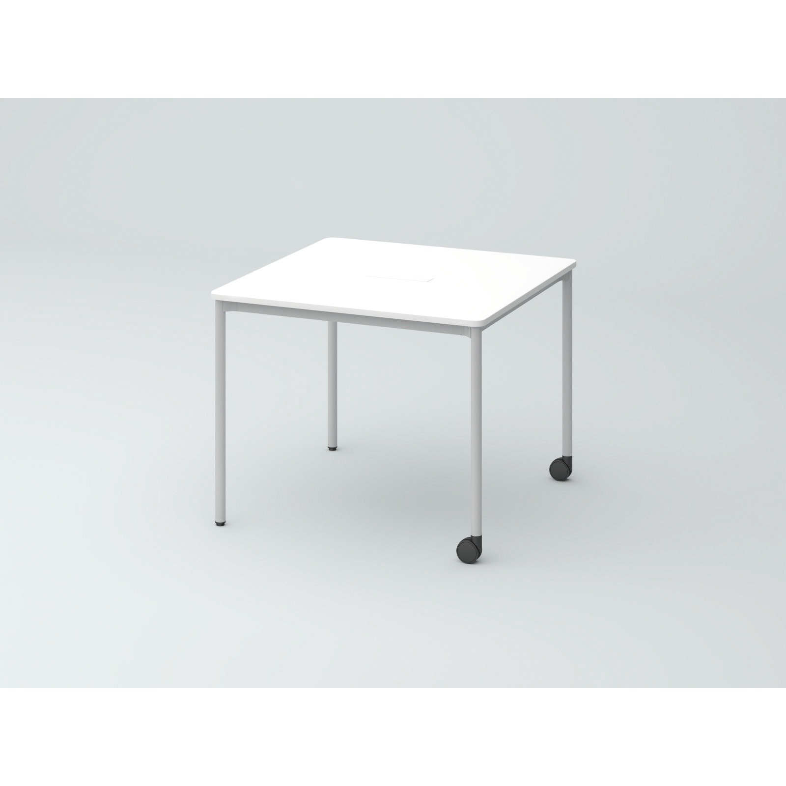 DCW-099HHRTC1ZW オリゴテーブル ホワイトボード天板(配線キャップ) 正方形 900×900 4本丸脚 片側キャスター<配送時組立サービス付> 1台 イトーキ 【通販モノタロウ】 44,187円