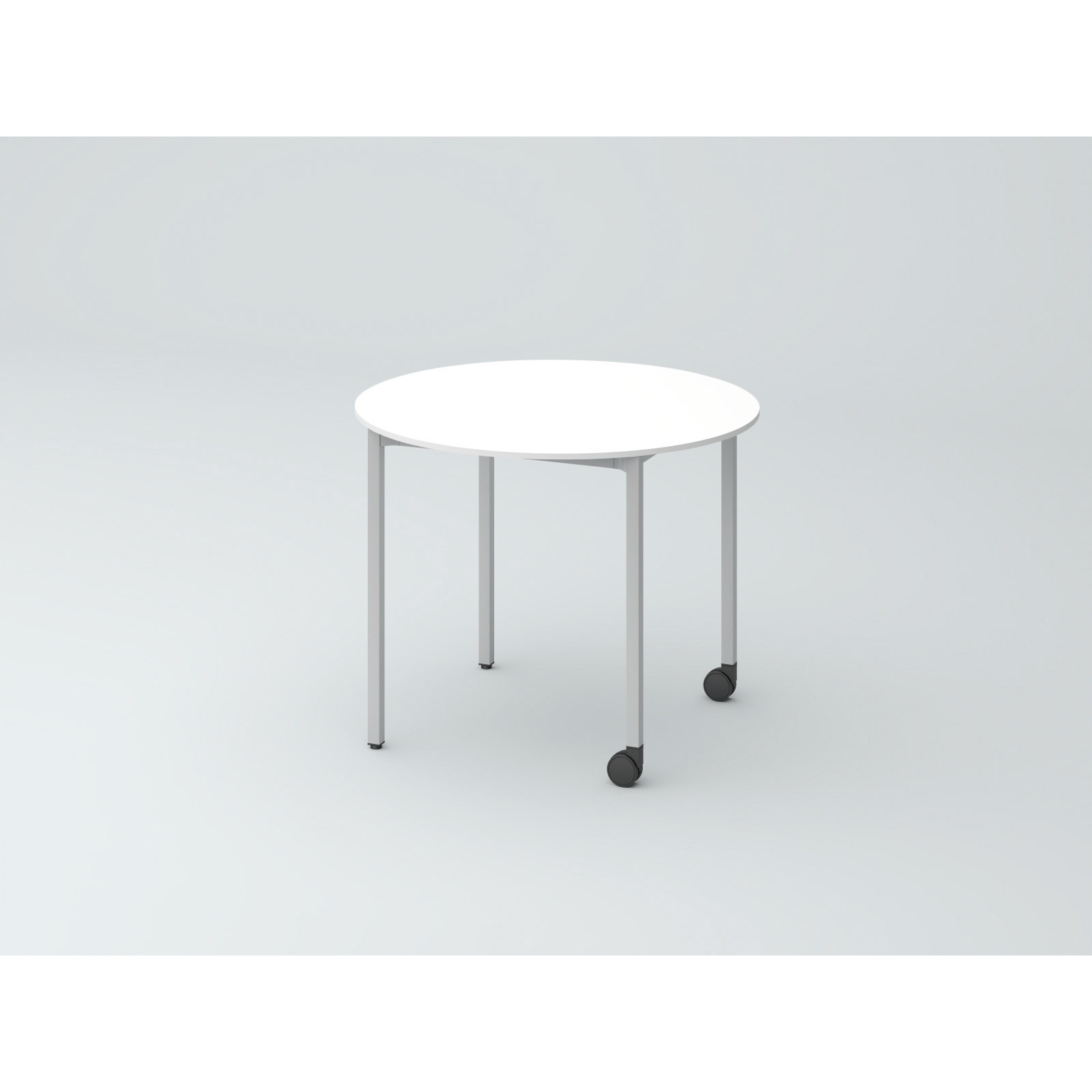 DCW-09CNSTC1-ZW オリゴテーブル ホワイトボード天板 円形 Φ900 4本角脚 片側キャスター<配送時組立サービス付> 1台 イトーキ 【通販モノタロウ】