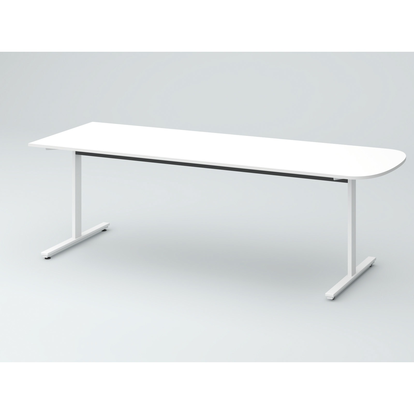 DCW-217SNTTC-WW オリゴテーブル ホワイトボード天板 片R 2100×750 T字脚 片側キャスター<配送時組立サービス付> 1台 イトーキ 【通販モノタロウ】