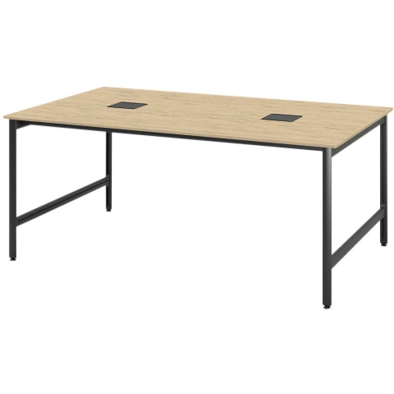 JL-2414GEGST192 ハイライン グループテーブル 天板カラーS W2400×D1400<配送時組立サービス付> イトーキ メラミン化粧板 ブラック 高さ1000mm  JL-2414GEGST192