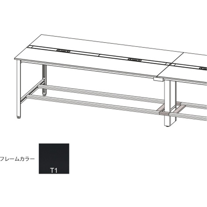 JLA-10FBSEB-T1 ハイライン オプション フットバー連増用取付金具・スペーサーセット D1000用<配送時組立サービス付> 1セット イトーキ 【通販モノタロウ】