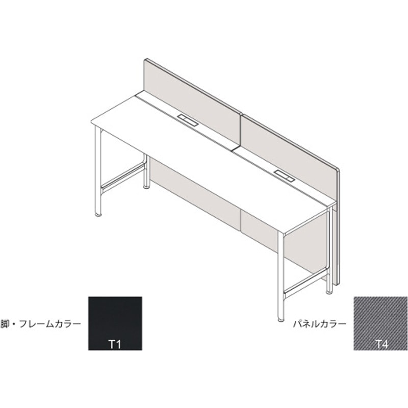 JL-245XAKC-T1T4 ハイライン フロントロングパネル(ベンチテーブル片面用) H1535×W2400用 布地C<配送時組立サービス付> 1個 イトーキ 【通販モノタロウ】