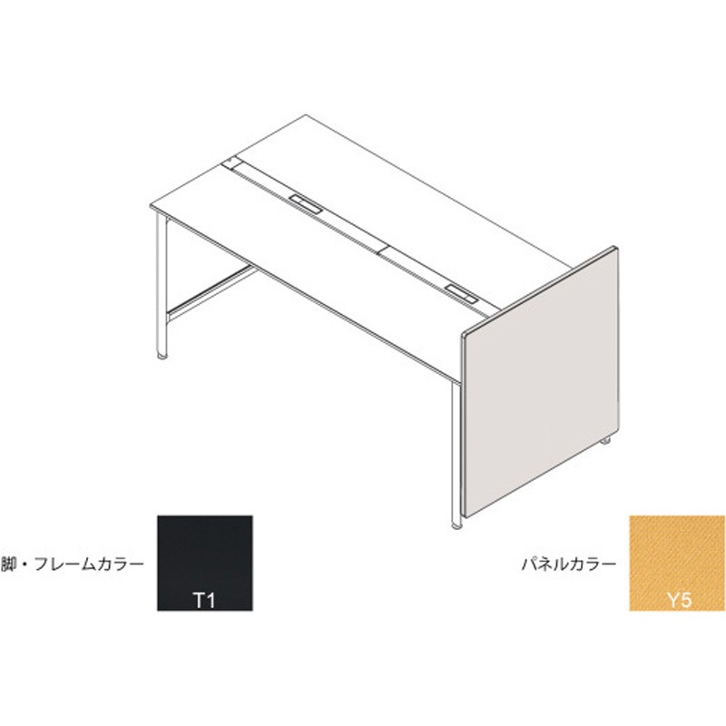 JL-125WXKC-T1Y5 ハイライン エンドロングパネル(ベンチテーブル両面用) H1535×D1200用 布地C<配送時組立サービス付> 1個 イトーキ 【通販モノタロウ】