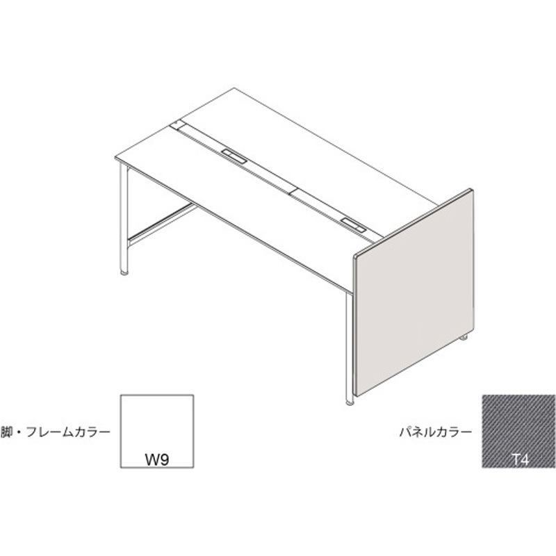 JL-145WXKC-W9T4 ハイライン エンドロングパネル(ベンチテーブル両面用) H1535×D1400用 布地C<配送時組立サービス付> 1個 イトーキ 【通販モノタロウ】