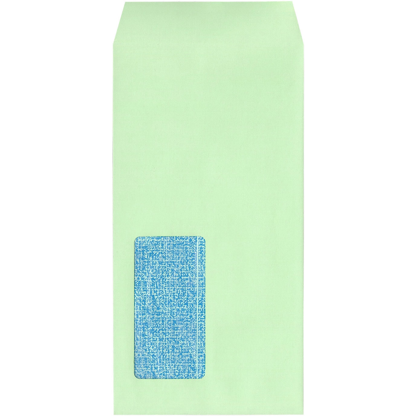 04710 透けない窓付き封筒 今村紙工 窓枠あり テープあり グリーン色 センター貼り  1箱(1000枚)