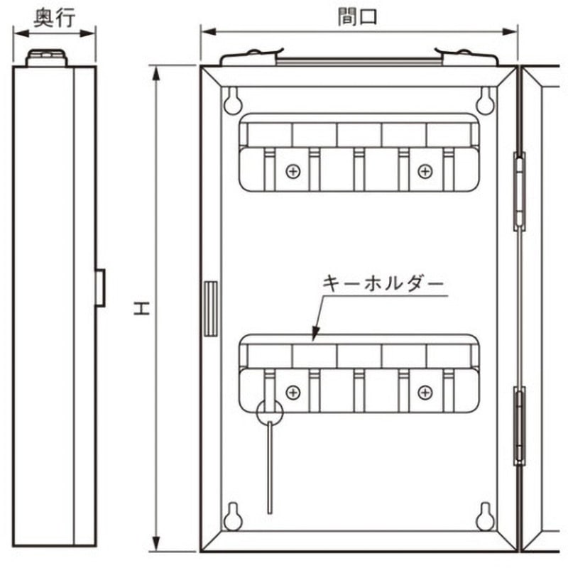 KC-60BK キーボックス ACE(エース) ホルダー数60 高さ400mm間口350mm
