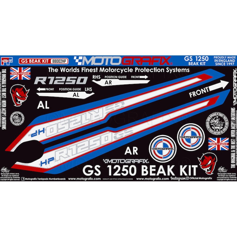 BB002HP BEAK PROTECTION KIT MOTO GRAFIX (モトグラフィックス) 適合車種BMW R1250GS(18-20)HP Special Edition   BB002HP