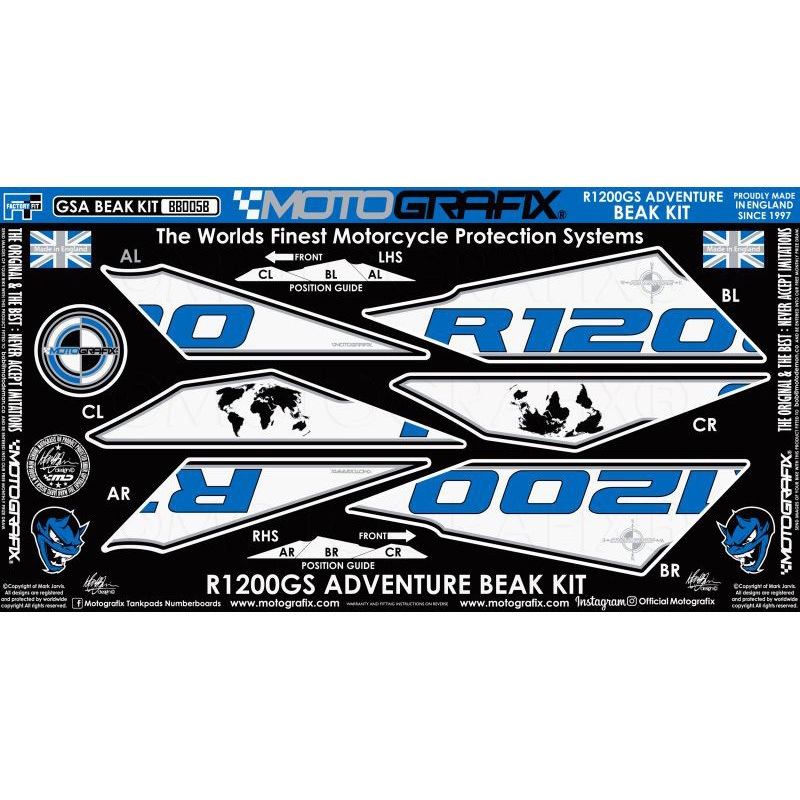 BB005B BEAK PROTECTION KIT MOTO GRAFIX (モトグラフィックス) 適合車種BMW R1200GS Adventure(14-18)