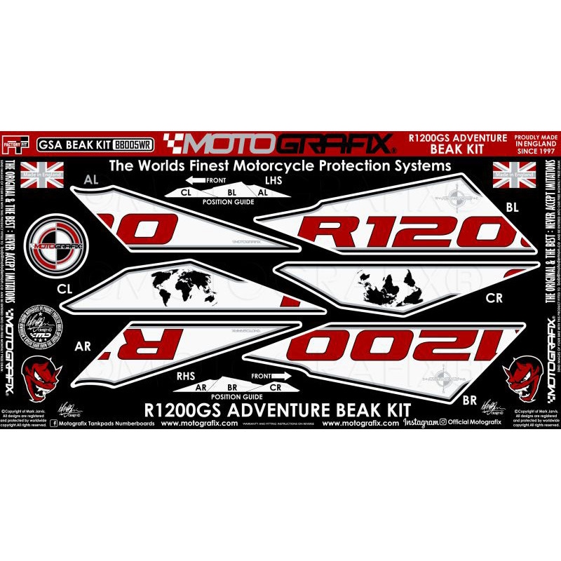 BB005WR BEAK PROTECTION KIT MOTO GRAFIX (モトグラフィックス) 適合車種BMW R1200GS Adventure(14-18)
