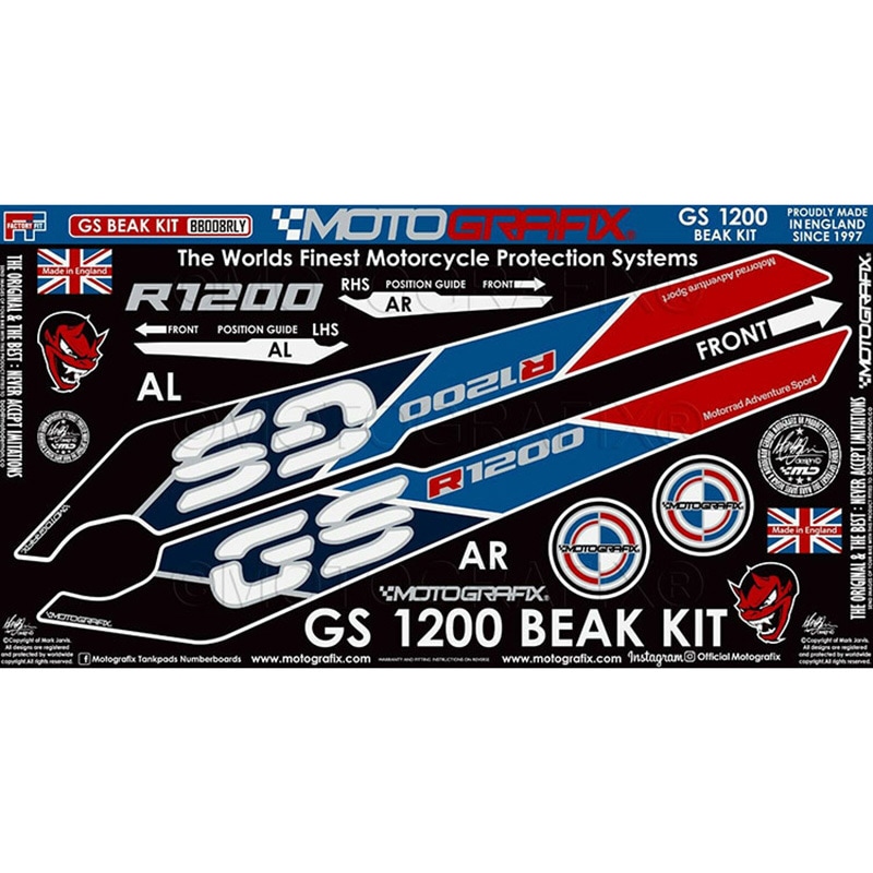 BB008RLY BEAK PROTECTION KIT MOTO GRAFIX (モトグラフィックス) 適合車種BMW R1200GS Rallye Edition(17/18)