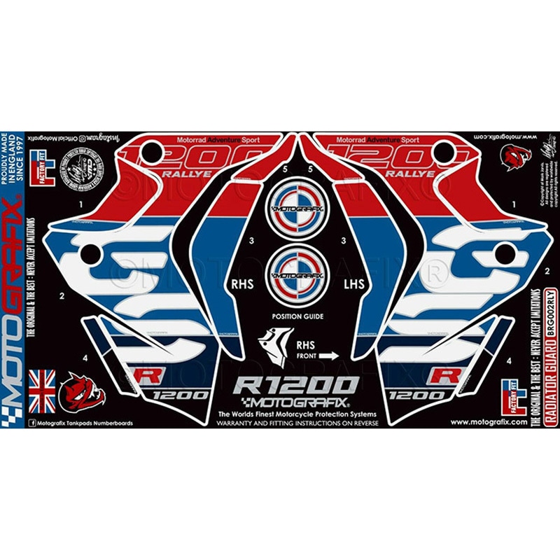 BRG002RLY Number Board Decal Protector MOTO GRAFIX (モトグラフィックス) 適合車種BMW R1200GS Rallye Edition(17/18)