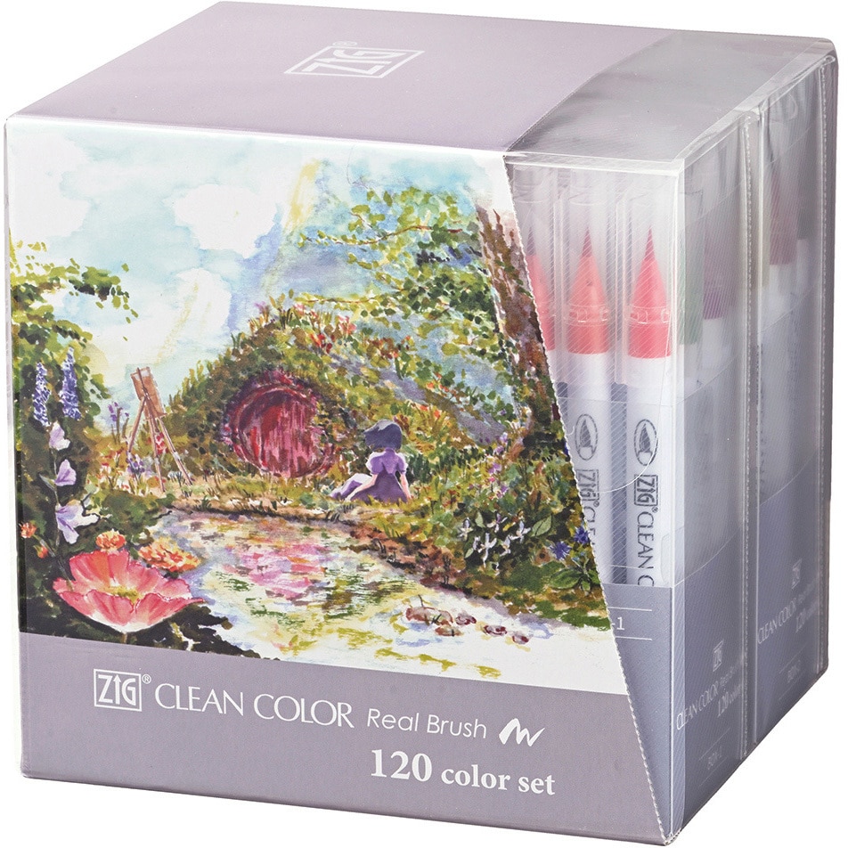 RB-6000AT/120V ZIG クリーンカラーリアルブラッシュ 1セット(120色