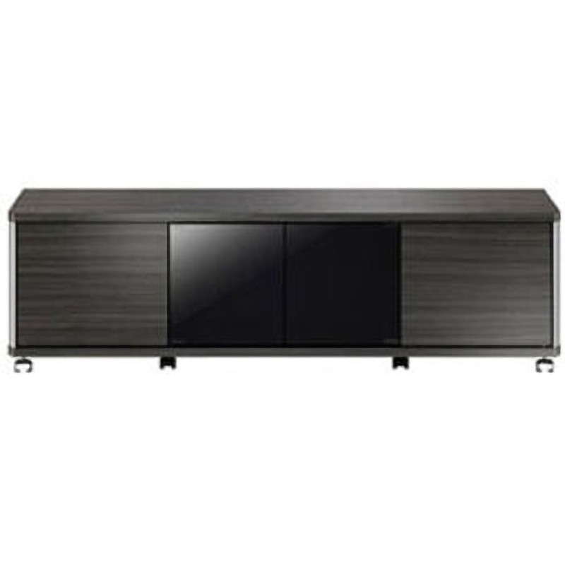 ASGD1400H ハイタイプテレビ台 ASシリーズ アッシュグレー木目柄 キャスター付 Wガードガラス扉 朝日木材加工 (AVAWOOD) 適合サイズ～60V型  ASGD1400H