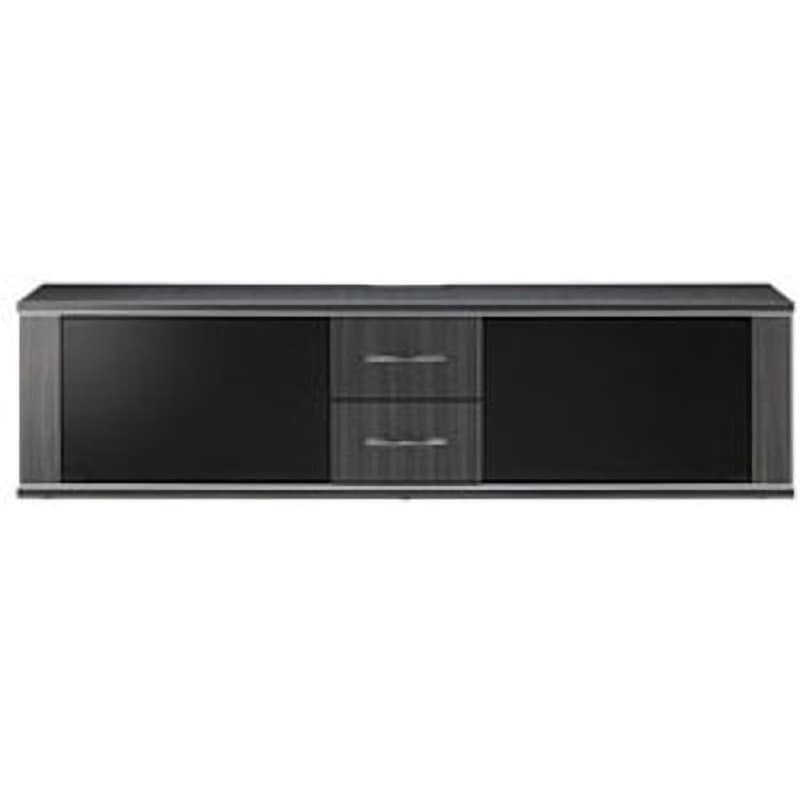 ASJL1500AG テレビ台 JLシリーズ アッシュグレー木目柄 低床キャスター付 Wガードガラス扉 コーナー設置対応 背面収納 1個 朝日木材加工 (AVAWOOD) 【通販モノタロウ】