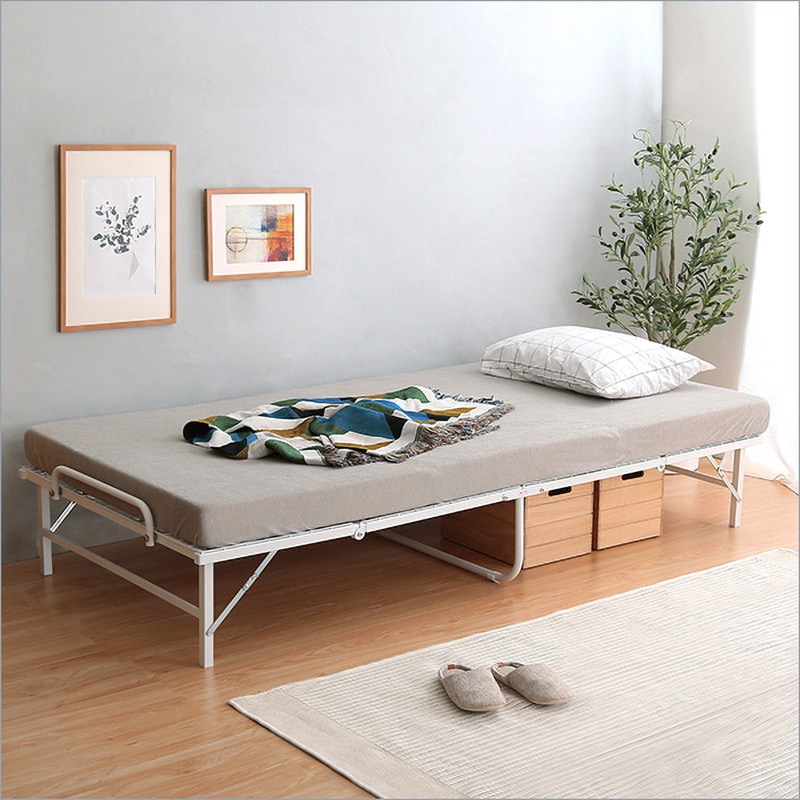 4つ折り 折りたたみパイプベッド【Vierte-フィルテ-】 ホーム