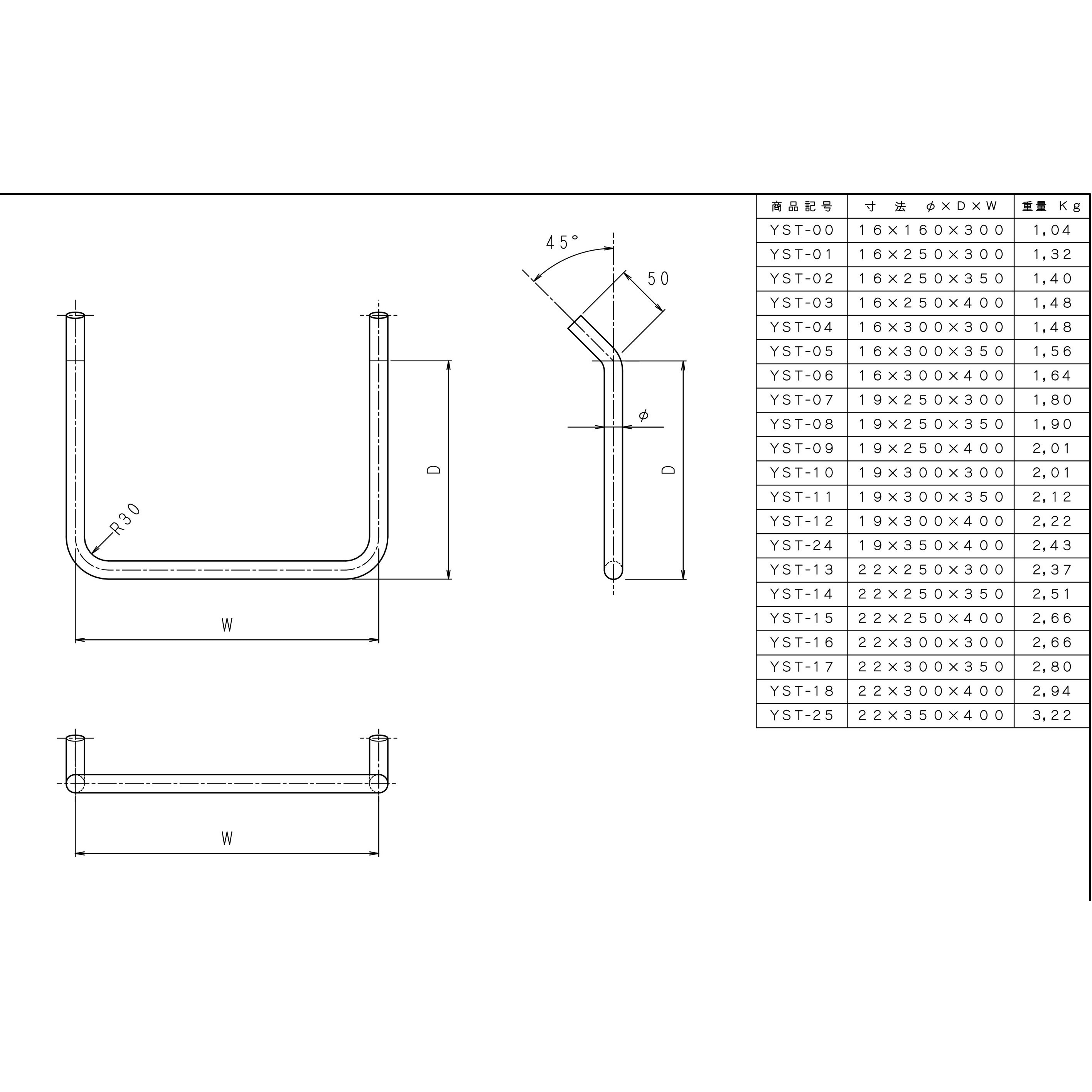 YST-07 打込型 ステンタラップ 1本 淀川建材工業 【通販モノタロウ】