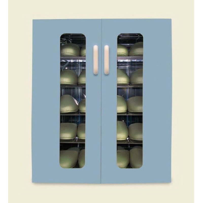 F10-02 UVクリーン DX スリッパ殺菌保管庫 10足保管  DXタイプ(カラードア) 東邦歯科産業 ブルー色 幅54cm奥行37cm高さ65cm  F10-02