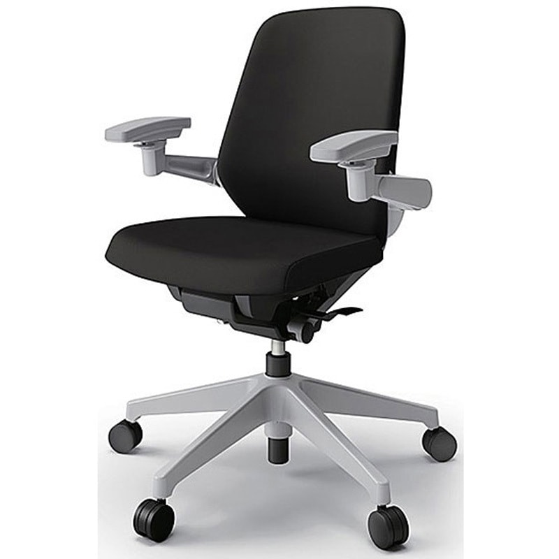 KJ-147PVM1GNT1 ノートチェア プレーンクロスバック 可動肘 ローバック ランバーサポートなし ウレタンキャスター＜配送時組立サービス付＞ 1台 イトーキ 【通販モノタロウ】