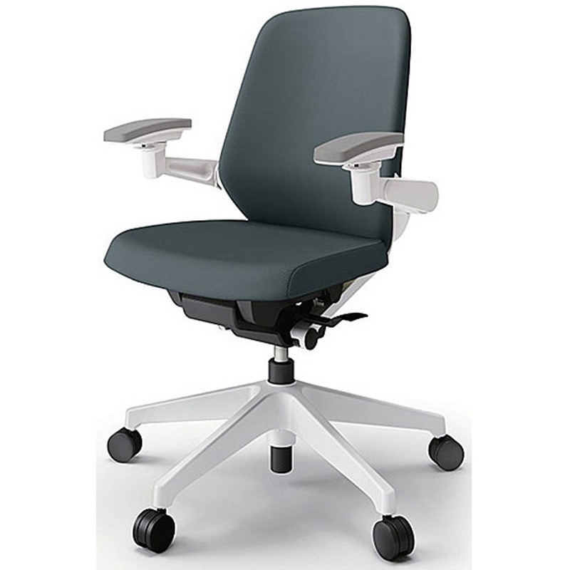 KJ-127PV1W9W2 ノートチェア プレーンクロスバック 可動肘 ローバック ランバーサポート付 ナイロンキャスター＜配送時組立サービス付＞ 1台 イトーキ 【通販モノタロウ】