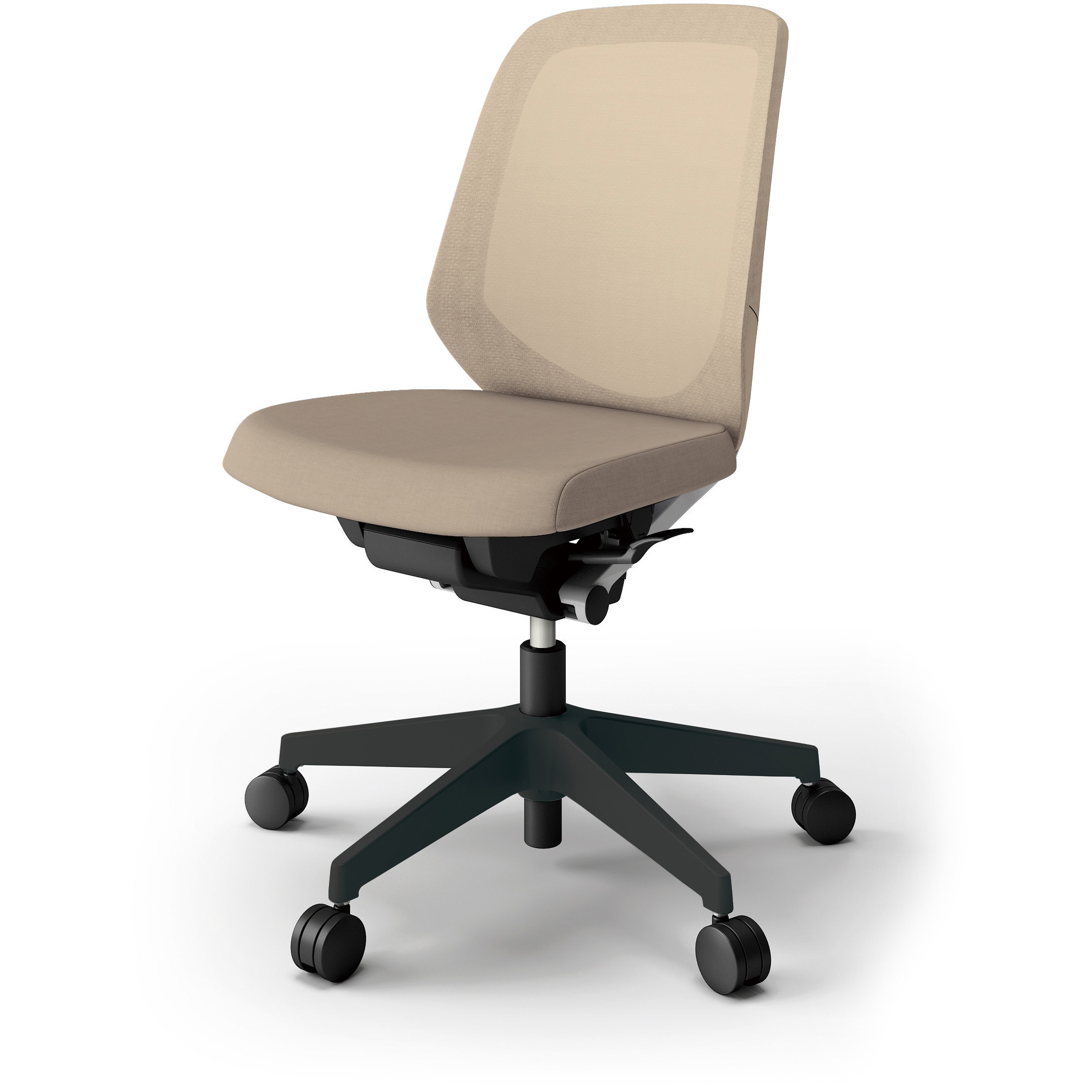 KJ-160JV-T1Y3 ノートチェア プレーンメッシュバック 肘無 ローバック ランバーサポート付 ナイロンキャスター＜配送時組立サービス付＞ 1台 イトーキ 【通販モノタロウ】