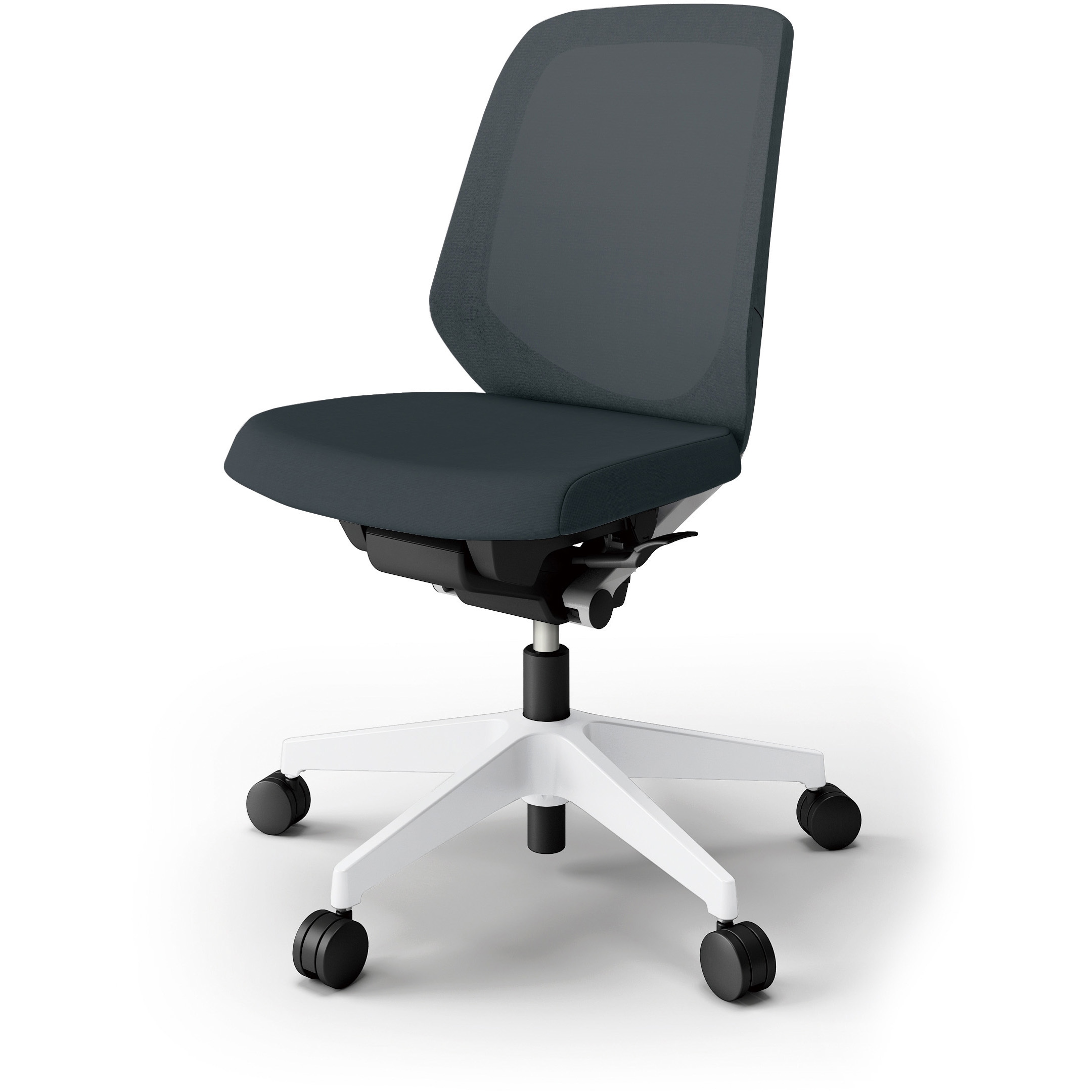 KJ-160JV-W9W2 ノートチェア プレーンメッシュバック 肘無 ローバック ランバーサポート付 ナイロンキャスター＜配送時組立サービス付＞ 1台 イトーキ 【通販モノタロウ】