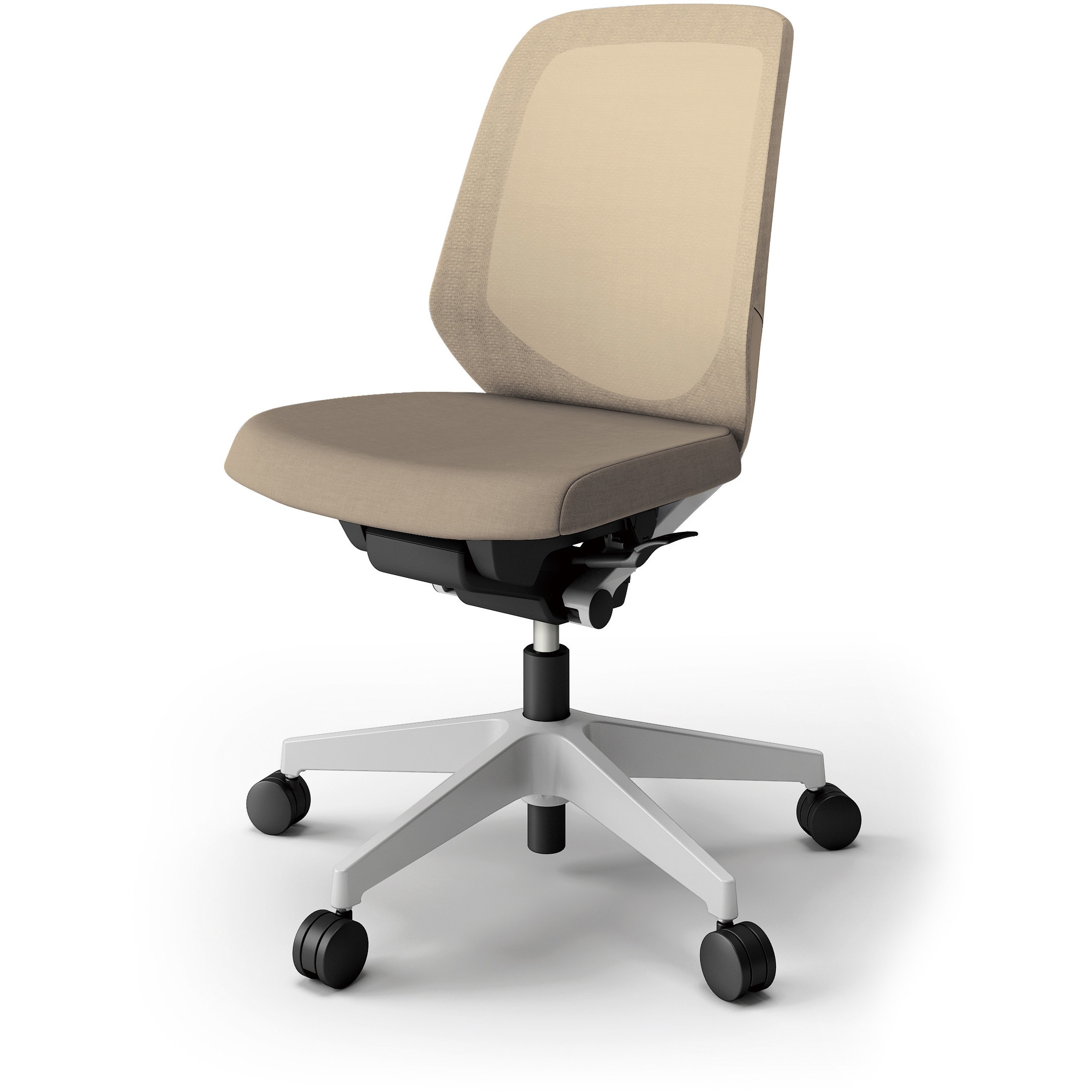 KJ-160JVM-GNY3 ノートチェア プレーンメッシュバック 肘無 ローバック ランバーサポート付 ウレタンキャスター＜配送時組立サービス付＞ 1台 イトーキ 【通販モノタロウ】