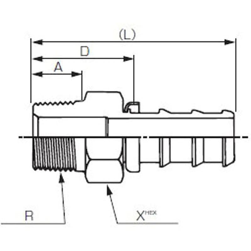 US/B4φx7φx10mホース1/8”凸x1/4”凹金具ステンレス製