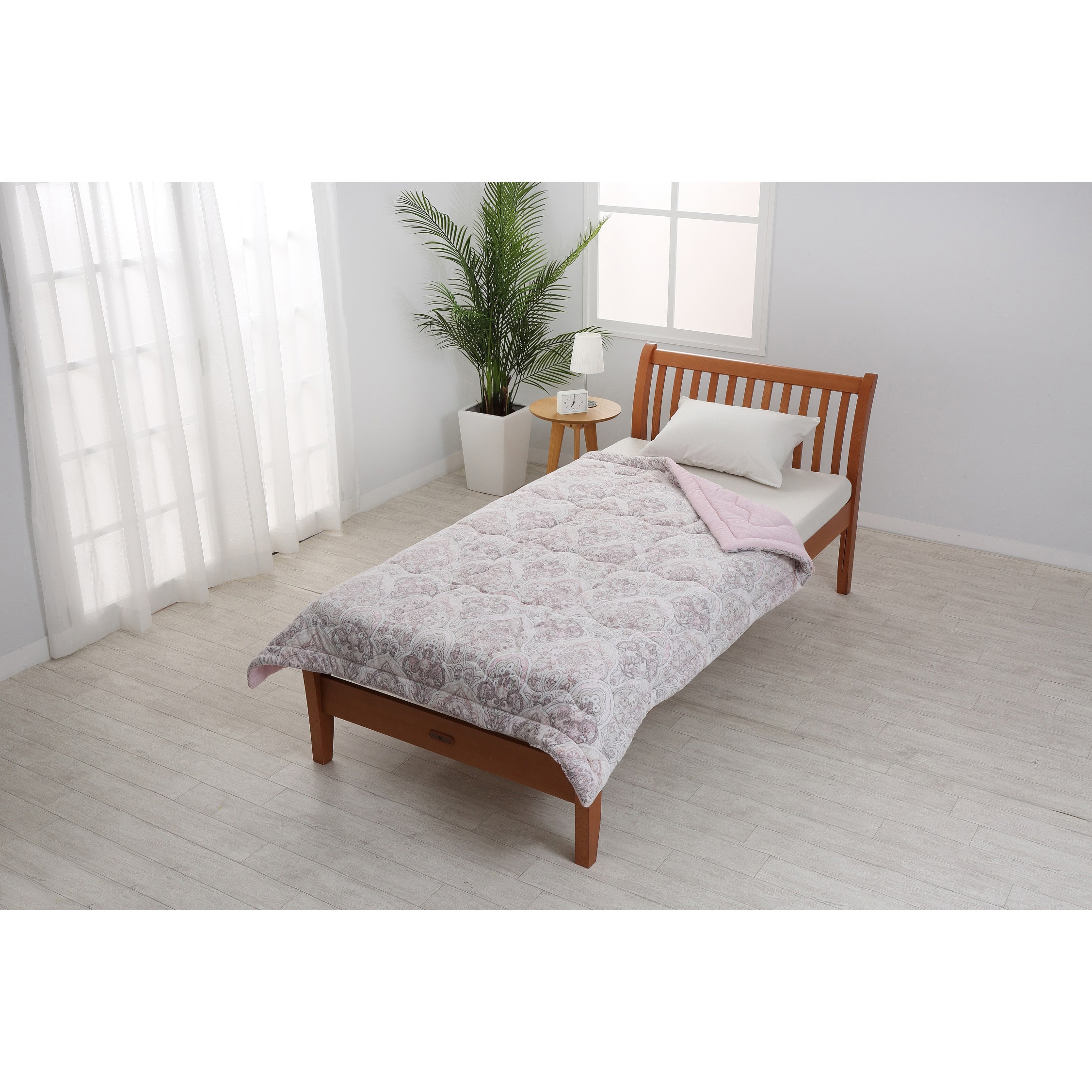 京都西川キルトケット（新彊綿）シングルサイズ2枚【未使用】 ウェッジウッド キルトケット(（シングル）140×190cm グレー