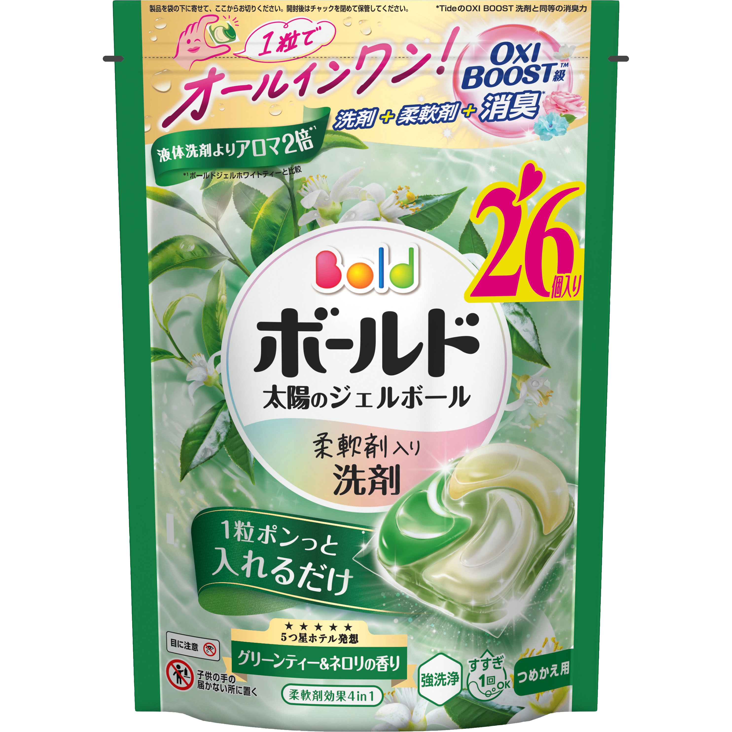 【新品未使用】BWフロイド ジェル DAUバーム 4987176402639 ボールドジェルボール4Dグリーンティー&ネロリの香り