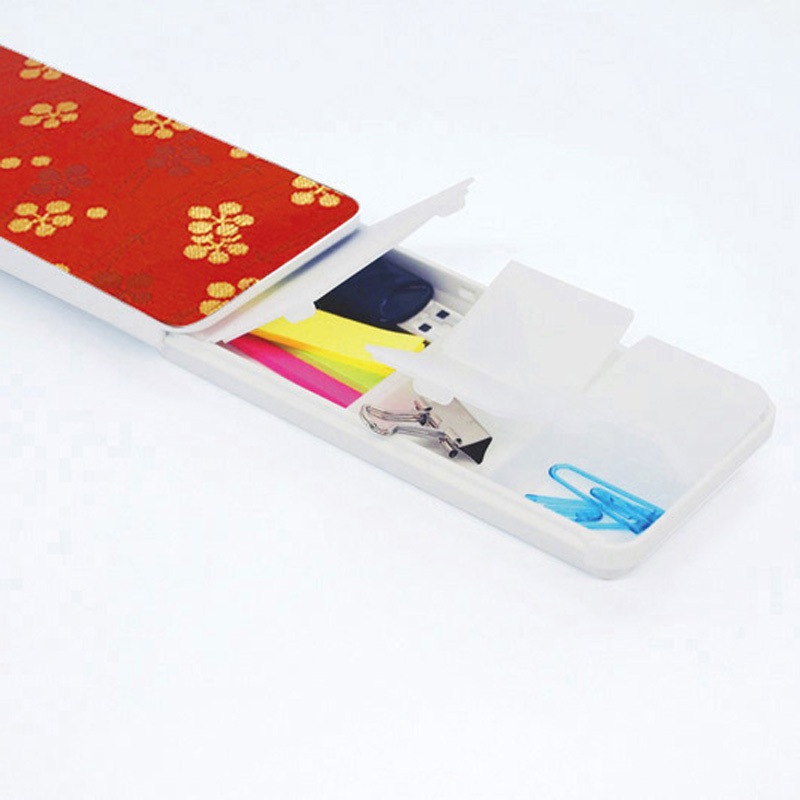 LALA-27NRD 西陣織アイマルチケース(紅赤) 1個 MIクリエーションズ