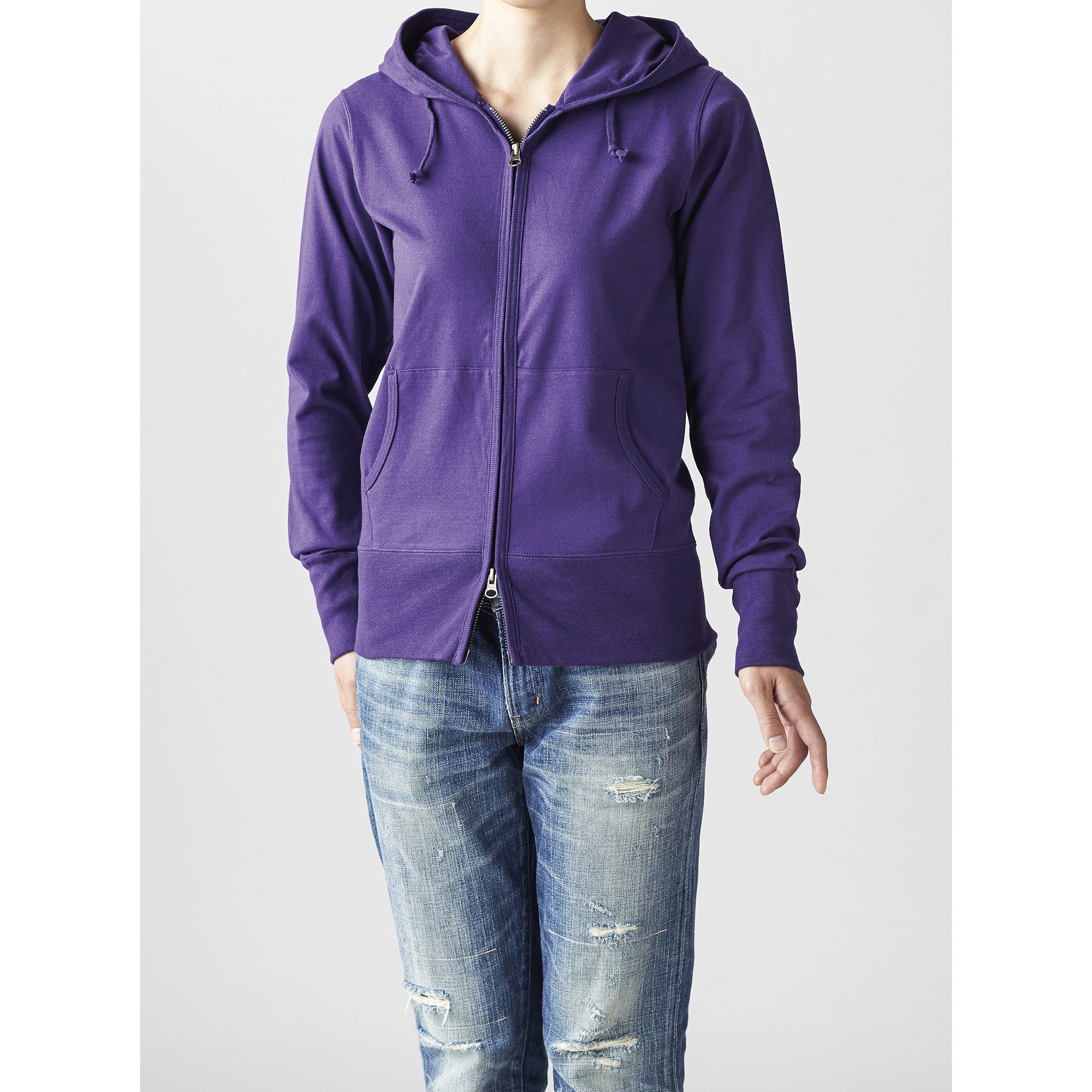 SZP111-ヘザーグレー-XL ジャージジップパーカー フェリック ヘザー