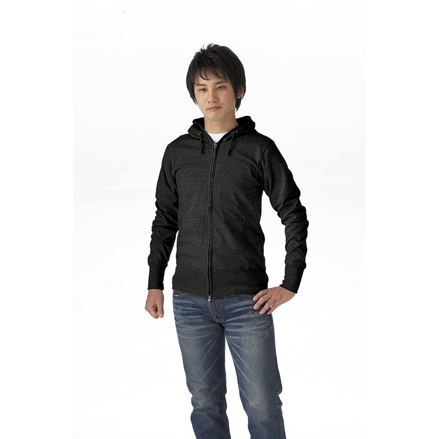 SZP111-ヘザーグレー-XL ジャージジップパーカー フェリック