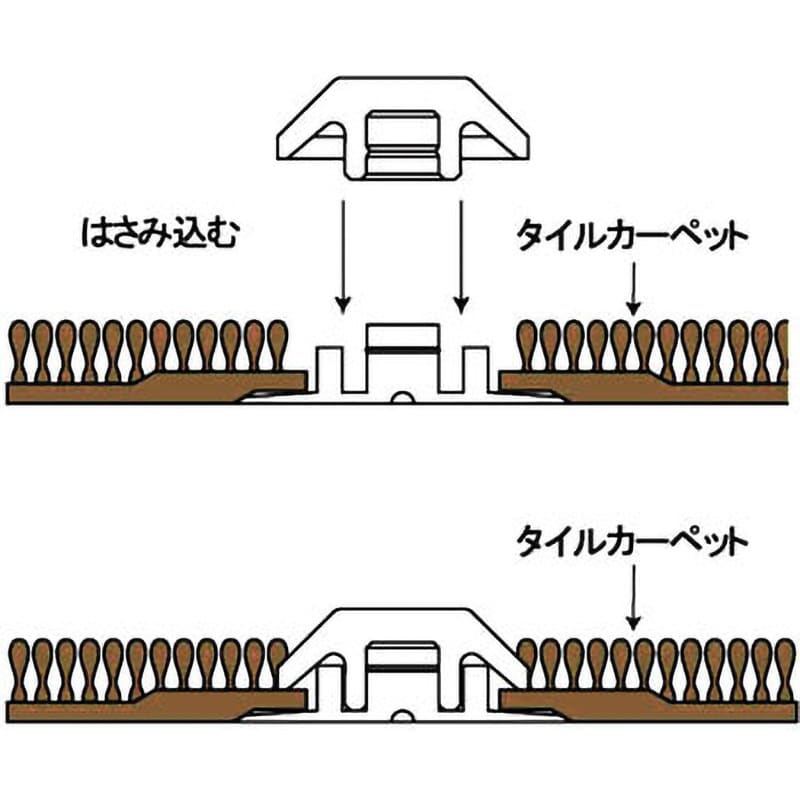 69-1322(H) バリアフリー 樹脂製マークチップ 点字鋲 点字タイル ホック式 タイルカーペット用 アシスト 警告タイプ仕様 1袋(10個) -  【通販モノタロウ】