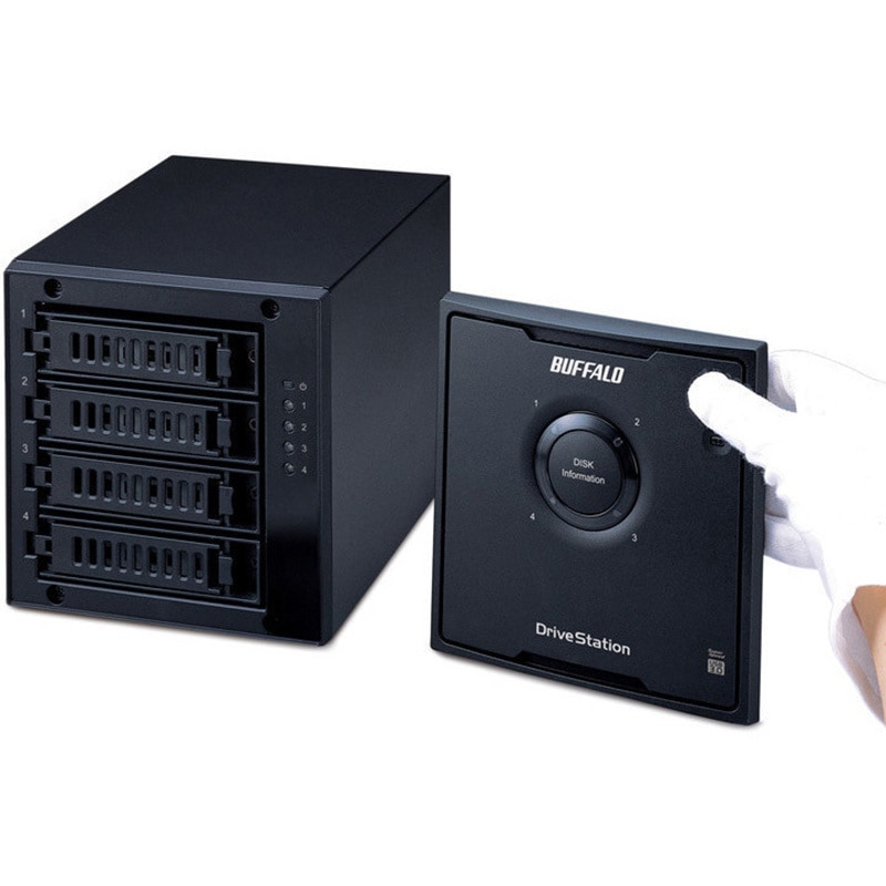 BUFFALO RAID対応外付けHDD 12TB HD-QL12TU3/R5J HD-QL12TU3/R5J ドライブステーション RAID5機能搭載 USB3．0用