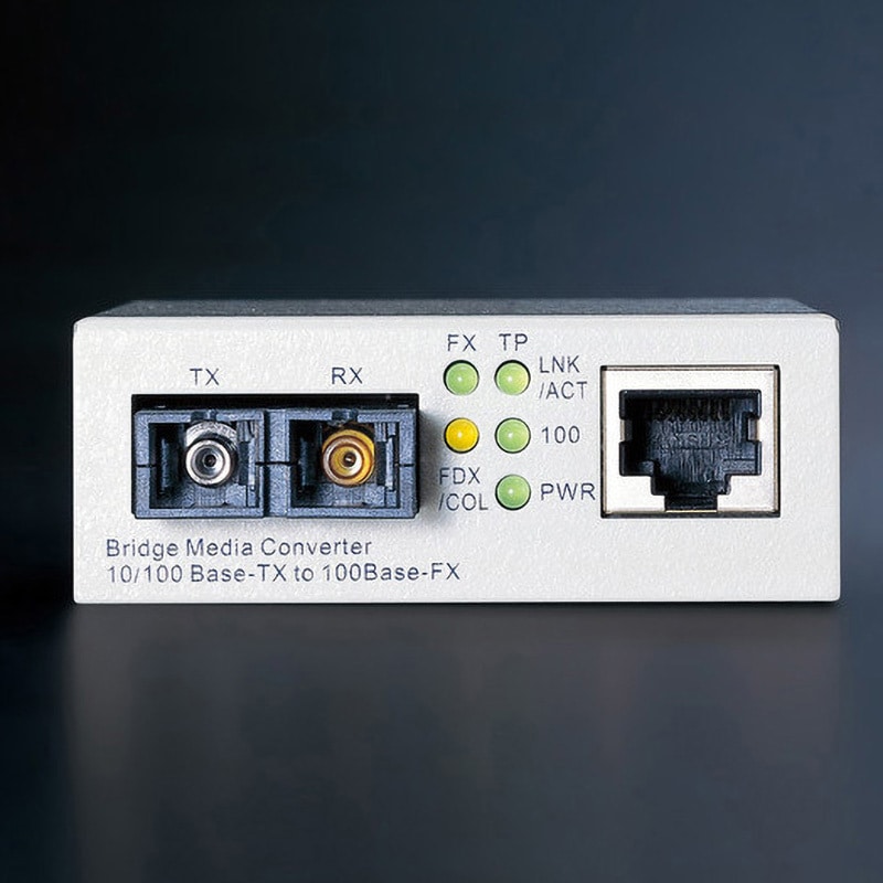 光メディアコンバータ 100BASE-TX←→100BASE-FX(SC)変換 シングル