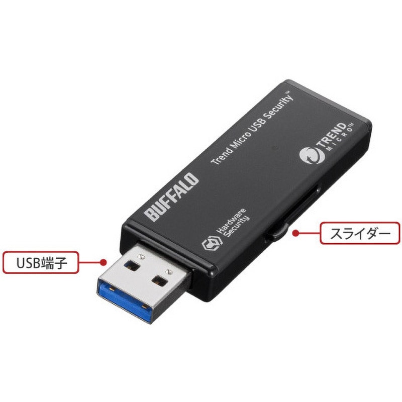 BUFFALO USB3.0 セキュリティーUSBメモリー ウイルスチェック 5年 64GB RUF3-HS64GTV5 BUFFALO バッファロー USB3.0対応セキュリティーUSBメモリー 32GB