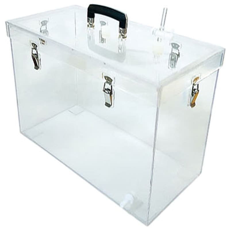 吸引ボックス アズワン アクリル製 容量10L 寸法350×490×240mm 1