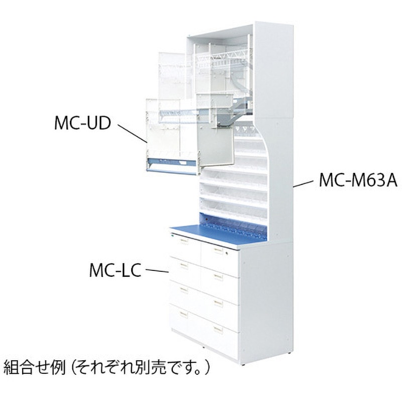 1-1630-01 ユニット型塩ビ薬品庫（トールタイプ） TK450 【AXEL