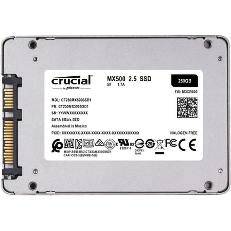 CT250MX500SSD1/JP Crucial MX500 シリーズ SATA接続 SSD 1台 Crucial(クルーシャル) 【通販モノタロウ】