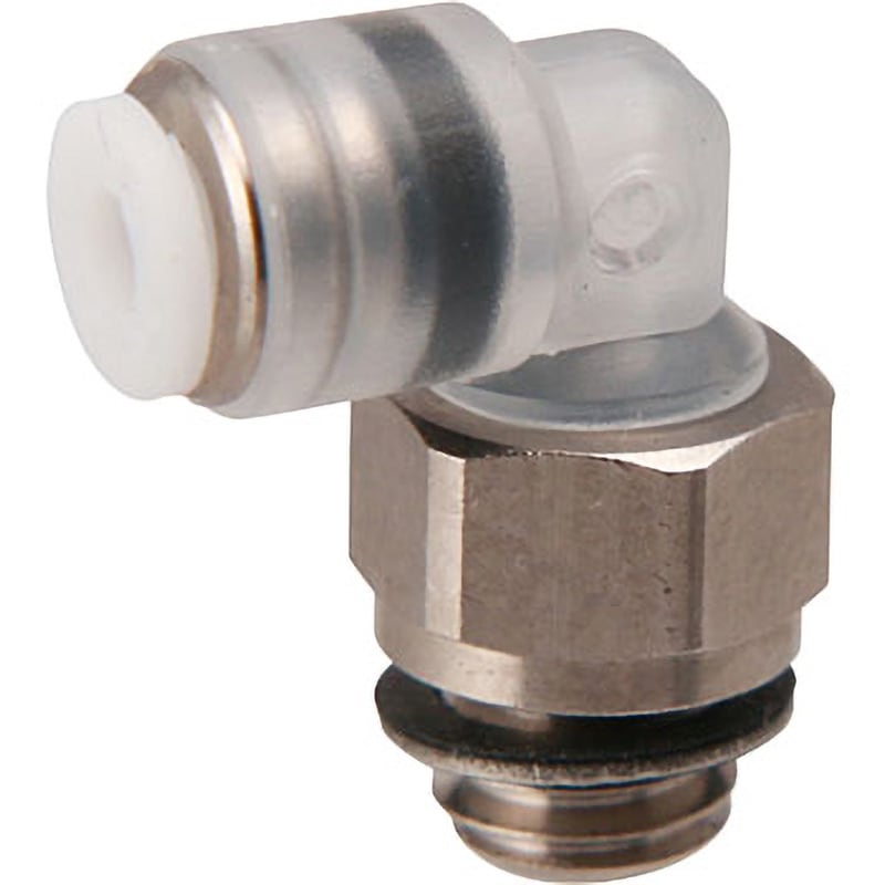 PG-L2-M5 PGシリーズ エアファイバ用ワンタッチ継手 CKD 圧縮空気 エルボ ねじの種類M 適合チューブ外径1.8mm 1袋(10個) PG-L2-M5